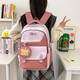 Rucksack für Frauen 2025 Neue koreanische Modeschule School Schoolbag für Frauen Junior High School Schülern Grundschüler Campus Rucksack Black TJ932