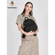 Hush Puppies women's bag new trendy leather backpack women's simple work commuting backpack fashionable casual travel bag official black