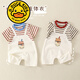 G.DUCKKIDS品牌童装婴儿短袖衣服夏季薄款男宝宝夏装连体衣新生儿满月爬爬服 6210 白色 66cm