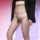 Zhishuang sexy underwear and royal sister facilitates the husband to eat sexy pajamas thong black stockings couple flirting underwear can be stuffed into jk [men's stockings] Translucent 2025 new style