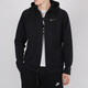 Nike (Nike) offizielle Schiffsgeschäftsjacke Herren neu im Freien laufende Sportbekleidung mit Kapuze-gestrickter Jacke und Samt Thermo Top DD2125-010-Black-Plus Fleece L (175/92A)