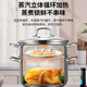 Kornbach steamer 304 stainless steel large capacity soup pot multifunctional steaming pot 24cm multi-bottom gas induction cooker universal
