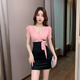 
BFXY nightclub work clothes, sexy dresses, nightclub KTV dress massage foot bath technician 3882 black 2XL Recommended 125-135Jin [Jin equals 0.5 kg]