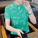 UNI QLO 2025 new summer half-sleeved men's short-sleeved polo shirt T-shirt trend F9215 black M