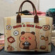 Qisihua 25 new felt storage cartoon travel bag large-capacity outing storage bag suitcase trolley case can be set lucky little squirrel 40*30*20