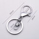 Keychain is strong and durable, car, men and women, key ring, waist hanging metal keychain, anti-lost, simple, personal and elegant, bright gun color [keychain keychain] 1 set