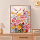 
Three-a-day tiger blooming flowers DIY digital oil painting fill coloring acrylic hand-painted high-end oil painting living room decoration hanging painting nx12611 environmentally friendly high-gloss pigment eye protection oil canvas brush set accessories 60x80cm stretched solid wood inner frame outer frame (free four colors available without note