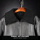 PJL new men's short fashion casual genuine leather fur one-piece wool lapel sheepskin leather jacket black M (130Jin Jin is equal to less than 0.5kg)