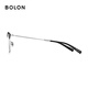 Bolon Tyrannosaurus-Brille Wang Hedi Das gleiche 25-jährige neue Produkt Myopia Gläsers Rahmen Titanium Augenbrauenrahmen kann mit BA7009 B15 Mattschwarz Silber/Halbgloss mattes schwarzes Einzelrahmen abgestimmt werden