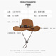 Bo Naling ethnic style western cowboy hat for men and women 2025 new style western Sichuan travel film wear large brim sun protection hat western cowboy hat khaki one size