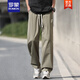Romon Herrenhosen Sommer dünne amerikanische Straight-Tight Ice Seidenhose für Jungen Militär grün cool atmungsablöser Hose Militärgrün 6636 m