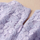 
OLJ light luxury brand dress for women 2025 summer new slim Chinese style cheongsam versatile acetate lace skirt Violet M