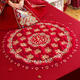 Ti-Forgfort Tiger Red Festive Brodemery, une centaine de bénédictions faites par la mariée, un tapis de bénédiction, un tapis de mariage, une femme de préparation de mariage d'une femme, un tapis de bénédiction, un tapis de bénédiction, un tapis de bénédiction, une broderie d'or Edge, 9898C