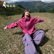 Woodpecker purple super beautiful jacket jacket for men and women 2025 new outdoor three-in-one windproof waterproof mountaineering suit secret realm purple [single coat丨no inner liner] M