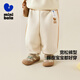
Mini Bala [Boy Pants] Boys and Girls Sport Pants Baby Plus Fleece Warm Children's Casual Pants Trend 2025 Autumn New Style Light Khaki 50311 [Spring and Autumn Style] 90