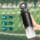 THERMOS water cup men's large capacity sports fitness plastic water kettle anti-fall and high temperature resistance students portable tritan cup American tritan material gradient blue 1050ml - Send