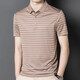 
Romon ice silk Polo shirt short-sleeved thin horizontal stripes cool business casual top Father's Day A829 red M 165 [Recommended 100-120Jin [Jin equals 0.5 kg]]