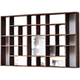 Sanqihu solid wood Duobaoge tea cup rack teapot tea set storage storage wall-mounted display rack Chinese retro tea re-burning special shape 4839 grid large size