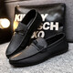 
Yierkang picks up the spring breathable versatile and comfortable casual leather shoes British trendy men's shoes 2025 non-slip one foot D826 brown 39