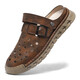 Außensandalen Männer 2025 Neue Baotou -Sandalen Herrenschuhe mit atmungsaktivem, weicher Sohle reiner Mikrofaser -Leder -Sandalen Khaki [Mikrofaserleder A675] 42