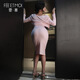 Feimu Qqny Gentle Femme Low Necy Nou exposé Groove Home Hip Jupe Suit ZY7853 Sexy Pure Tempation Gentle Delate Delicate Wife Grey [Sling Robe + Short Cover Shirt] One Size (recommandé 80-125 Jin [Jin est égal à 0,5 kg]))