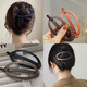 SAHANE Zuoyu versatile large one-word buckle hairpin women's back head hairpin simple solid color one-word buckle twist hairpin one-word clip purple gray