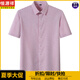 Hengyuanxiang daddy wears short-sleeved shirt bamboo fiber stripes anti-wrinkle-free ironing middle-aged business casual men's thin inch shirt trend Peacock blue plaid D3523 39 [Suggested 100-120Jin [Jin equals 0.5 kg]]