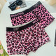 Men's underwear leopard print ice silk four corner pink sexy boxer pants low waist 7A crotch fashionable boy 1375+1376+13783 packages within L120
