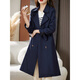 Kouyiya brand new women's clothing Khaki windbreaker jacket for women mid-length 2025 autumn new small casual coat Khaki M Recommended 115 Jin [Jin equals 0.5 kg]