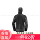 Salomon Comfortable Breathable Letter Print Long Sleeve Hooded Running Waterproof Windproof Casual Jacket Men and Women Black S