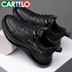 
CARTELO lightweight, breathable, odor-proof, waterproof, anti-slip work shoes, soft leather sports and casual shoes for work men's shoes, large size 4546 9901 black 39