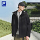 FILA Official Couple's Outdoor Jacket 2025 Autumn New Outdoor Sports Windproof Moisture Breathable Antibacterial Hooded Jacket for Men True Black-BK L 175/96A/L
