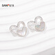Sanfu City silk satin beige earrings pair, elegant and fashionable personalized jewelry accessories earrings 844230 15786 2 pieces