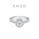 Chow Tai Fook ENZO 18K gold star diamond ring female birthday gift EZU2517 No. 11-21100