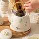Meidu ceramic water set mug afternoon tea living room flower teapot teacup set housewarming wedding gift box small daisy flower tea set one pot four cups