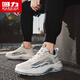 Warrior summer men's shoes mesh breathable sports dad shoes men's soft sole casual running shoes L847C khaki 40