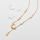 QUAMER old Phoenix store model yellow star and moon set chain versatile pendant European and American cold style new design star moon star and moon necklace