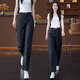 Daiziru linen wide-leg pants for women 2025 summer new thin Tennis cropped pants small purple casual straight pants purple XL (29) Recommended 115-125Jin [Jin equals 0.5 kg]