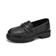 Jiao Mingya Civision Diener Interview Schüler Lederschuhe Junior High School Girls High School Weiche Leder kleine Schuhe 313233 Single Schuhe Neue Sommerstil Schwarze 679 Gurt 30 Schlanke Füße empfohlen, eine kleine Größe zu nehmen