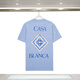 Lee Kids Casablanca Hombres y mujeres Camiseta de cuello redondo de la marca de moda de la mano corta de manga corta.