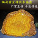 黄金樟根雕中式复古茶盘满榴花整块实木金丝楠木功夫茶海家用客厅 墨绿色 z2677