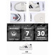Global Global espeso Sole aumentando pequeños zapatos blancos zapatos para mujeres verano zapatos de mesa transpirable malla transpirable zapatos de entrenamiento alemán blancos y negros 37