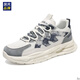 Chaussures masculines de la maison grêle pour l'été Nouvelles chaussures en maille respirante pour les baskets à semelles épaisses pour hommes chaussures de papa F653 beige 41