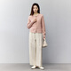 Inman Old Qian Style Retro Cardigan Sweater para mujeres 2025 Autumn New Style Fashion Commuter Sweater Light Pink XL
