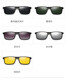 Nuevos gafas de estilo, gafas de sol, día y noche de doble propósito de polarización magnética Espejo, conductor conductor de gafas de sol de pesca clips, 12149 marco + 5 set de clip magnético espejo