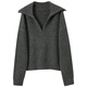 Sancai 2025 Automne Nouveau Slim Pullover Pull en tricot en lâche Abèle Large Simple Long Mannef Casual M Green Deep Grey Pré-vente [Paiement dans les 15 jours] S 155 / 80A