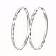 Nilan Fat Donglai's same style pt950 platinum earrings large hoop PT950 large hoop for women, plain hoops, light luxury platinum, diamond-shaped large earrings (40mm)