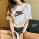 耐克（NIKE）短款运动短袖女夏季休闲T恤宽松上衣纯棉半袖BV6176 粉色/HM4621-675 纯棉短款  L 100-120斤