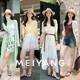 
MeiYANG (MEIYANG) casual knitted cardigan cool breathing cotton yarn V-neck breasts fashionable temperament versatile casual breathable sweater women white top version M