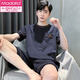 Modal Pajamas para hombres Summer 2025 Nuevo algodón de algodón ropa de manga corta para hombres jóvenes para hombres verano verano gran tamaño hde-9930 l